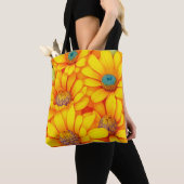 Geel bloempatroon tote bag (Dichtbij)