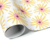 Geel bloemperk papier (Rol Hoek)