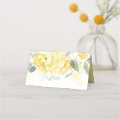 Geel Bloesem Botanische Bruiloft Plaats Kaart Plaatskaartje (Achterkant)