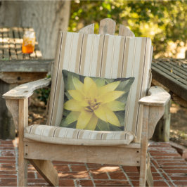  geel bloesem outdoor bloemenworp kussen