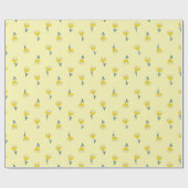 Geel Blowerend Cadeaupapier (Vlak)