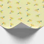 Geel Blowerend Cadeaupapier (Hoek)