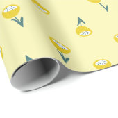 Geel Blowerend Cadeaupapier (Rol Hoek)