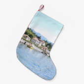 GEEL BOAT GEDOCKEERD NEAIRE BOUW KLEINE KERSTSOK (Voorkant (Hangend))