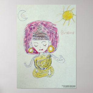 Geel Boeddha Poster