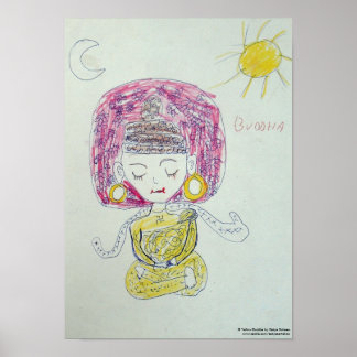 Geel Boeddha Poster
