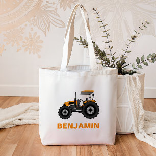Geel Boerderij Tractor Kinder Tote Bag
