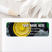 Geel Boerderijen trekker wieladres Etiket (Insitu)