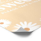 Geel Boho Daisy Baby shower Babies zijn zoet Poster (Hoek)