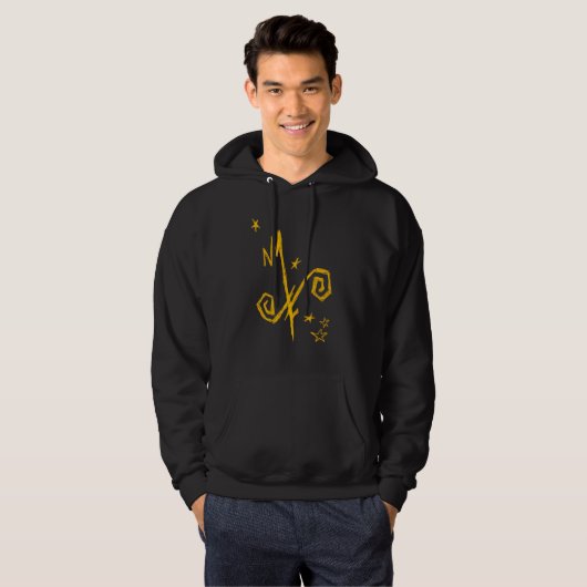Geel bord Hooded Sweatshirt (Voorkant volledig)