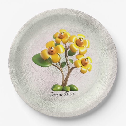 Geel Bord voor bloempapier (Voorkant)