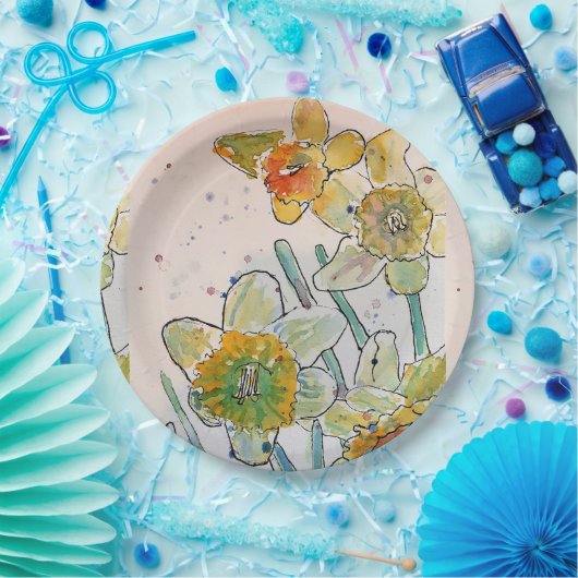 Geel Bord voor deffodilfluitpatroonpapier (Feest)