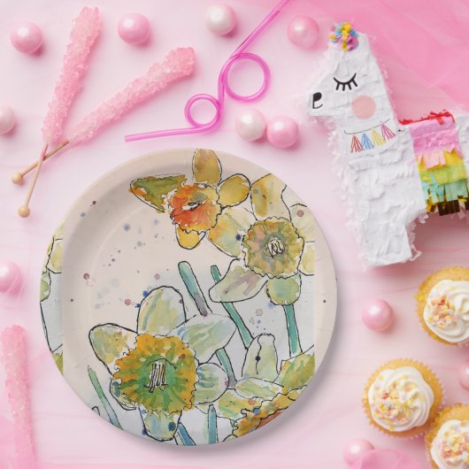 Geel Bord voor deffodilfluitpatroonpapier (Feest)