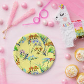 Geel Bord voor tropisch paradijspapier (Feest)