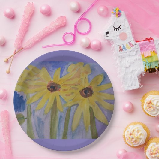 Geel Bord voor zonnebloemen (Feest)