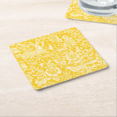 Geel bos Dierlijke Natuur Fox Rabbit Kartonnen Onderzetters (Schuin)