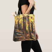 Geel bos in herfst schilderij canvas tas (Dichtbij)