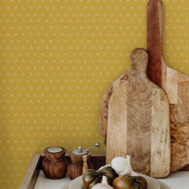 Geel Botanisch Slaapkamer Keuken Badkamer Behang