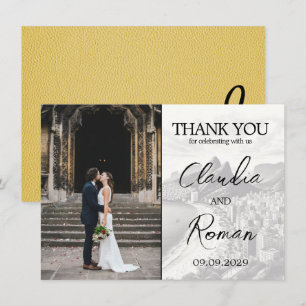 Geel Brazilië Paspoort Bedankkaart