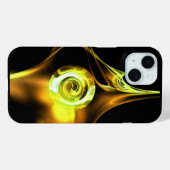 GEEL BREEDWIT-FRACTALE ROOS Case-Mate iPhone CASE (Achterkant (horizontaal))