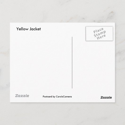 Geel Briefkaart (Achterkant)