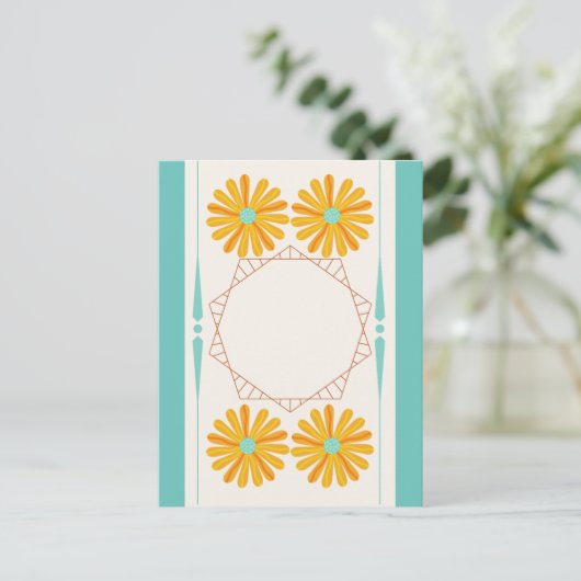 Geel Briefkaart (Staand voorkant)