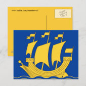 Geel Briefkaart (Voorkant / Achterkant)