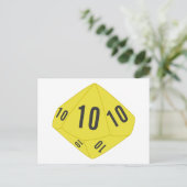 Geel Briefkaart D10-controletabel (Staand voorkant)