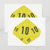 Geel Briefkaart D10-controletabel (Voorkant / Achterkant)