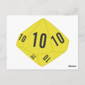 Geel Briefkaart D10-controletabel (Achterkant)