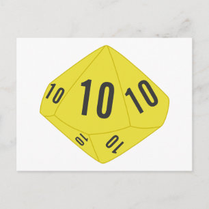 Geel Briefkaart D10-controletabel