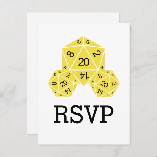 Geel Briefkaart D20-respons op D20-muizen (Voorkant / Achterkant)