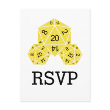 Geel Briefkaart D20-respons op D20-muizen