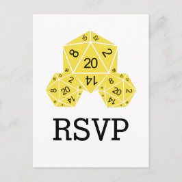 Geel Briefkaart D20-respons op D20-muizen