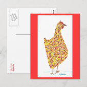 Geel Briefkaart met gepotten (Voorkant / Achterkant)