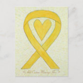 Geel Briefkaart van de Aangepast lint van de Bewus (Voorkant)