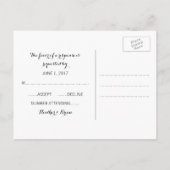 Geel Briefkaart van de Geometrische Stripe respons (Achterkant)