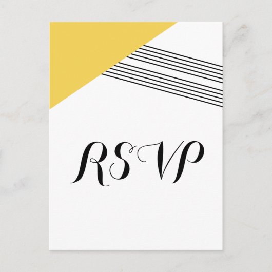 Geel Briefkaart van de Geometrische Stripe respons (Voorkant)