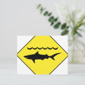 Geel briefkaart voor het waarschuwingsteken voor h (Staand voorkant)