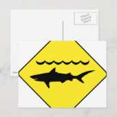 Geel briefkaart voor het waarschuwingsteken voor h (Voorkant / Achterkant)