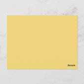 Geel Briefkaart voor trottoir (Achterkant)