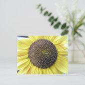 Geel Briefkaart zonnebloem (Staand voorkant)