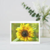 Geel Briefkaart zonnebloem (Staand voorkant)