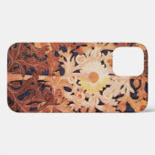 GEEL BROWN DAISY EN VERLAAT Art Nouveau Floral Case-Mate iPhone Case (Achterkant (horizontaal))
