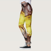Geel & Bruin Abstracte Leggings (Links)