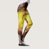 Geel & Bruin Abstracte Leggings (Rechts)