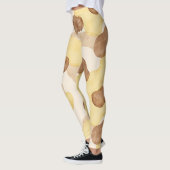 Geel Bruin Camouflage stijl Leggings (Links)