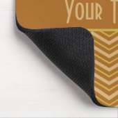 Geel & Bruin Chevron Patroon mousepad Muismat (Hoek)