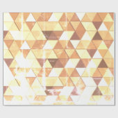  geel bruin driehoeksgeometrisch patroon cadeaupapier (Vlak)