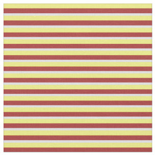 Geel, bruin en lavender Stripes Stof